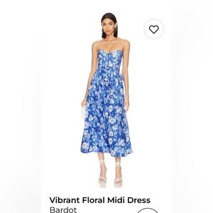 Bardot Vibrant Floral Dress, Size Medium